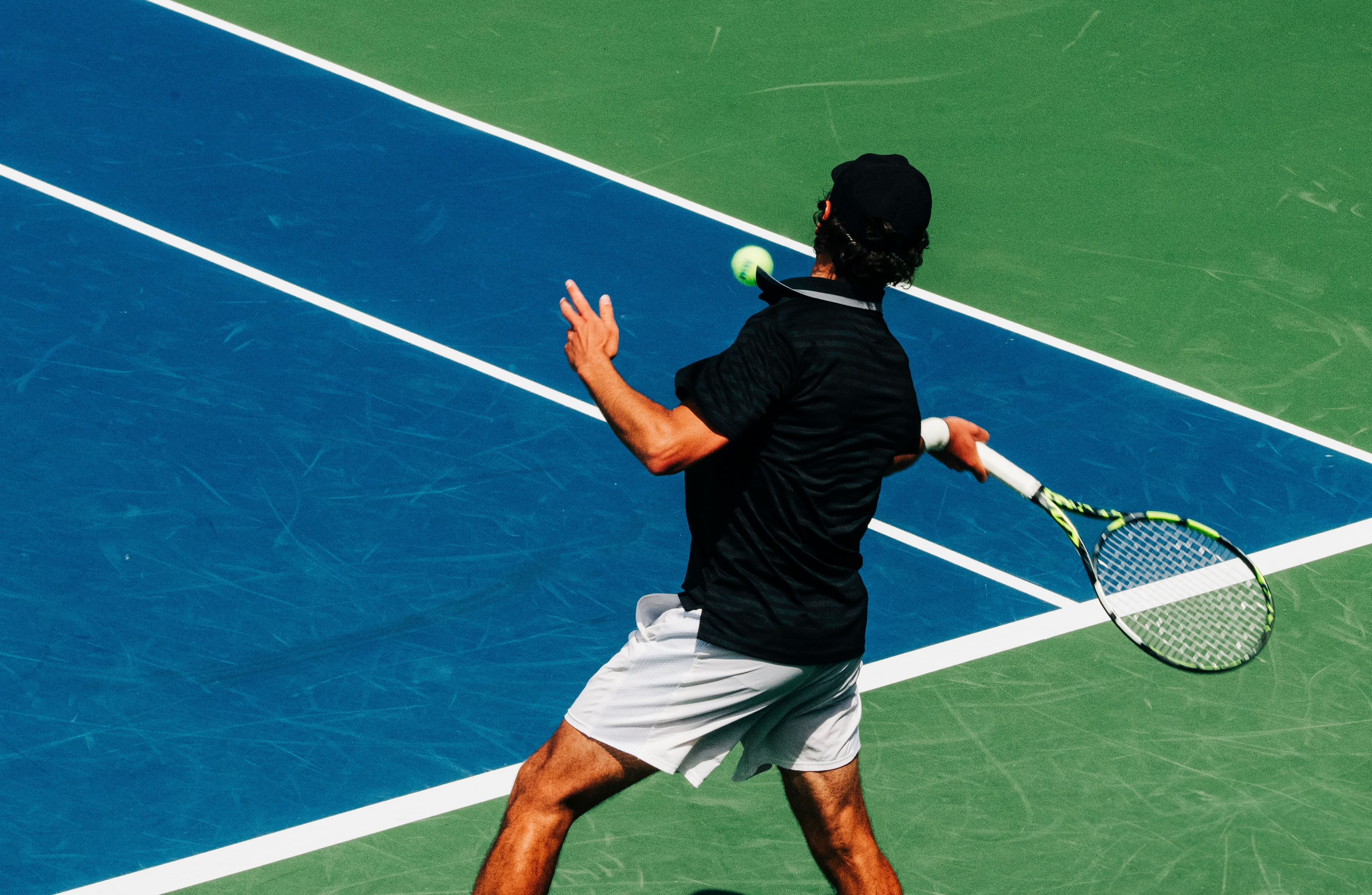 Tennis player on court